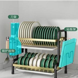 厨房置物架碗碟碗盘收纳架沥水架家用多功能放碗架碗筷收纳盒碗柜