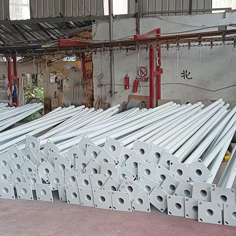 太阳能路灯户外灯路灯杆全套led新农村高杆灯6米市政海螺臂路灯杆