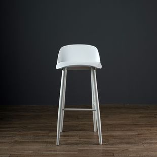 爆品北欧简约家用吧椅现代p吧创高脚椅彩色塑料艺意吧台椅靠背品