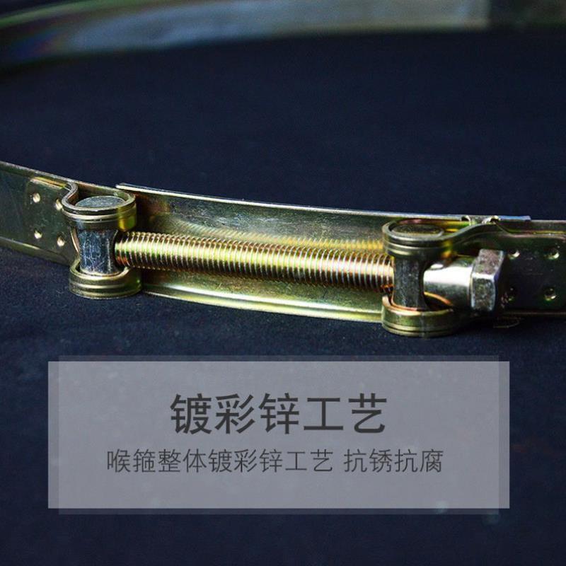 欧式双头超大规格喉箍强力抱箍特大号管夹铁镀锌卡箍高扭力紧固圈