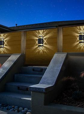 太阳防能外墙围灯2106上下发光壁灯别墅户装饰庭院灯水花园室外小