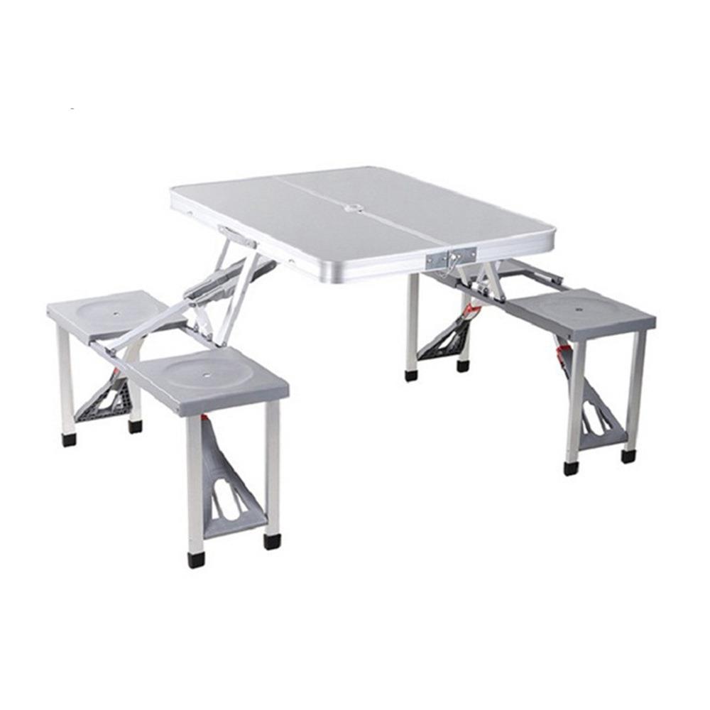 铝金合户折叠DN-AL-02桌椅一体外简手提约便携餐桌野外露营摆摊宣