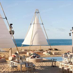 野营地灯型帐竹节锥形户篷外餐厅露营酒吧景区度假村奢餐灯笼L01