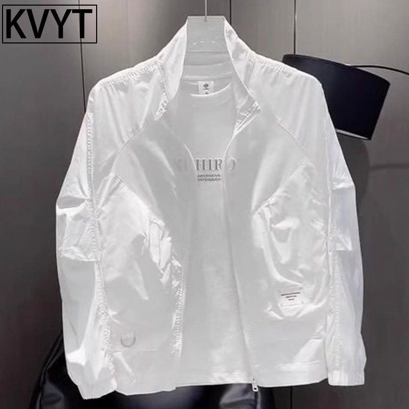 潮牌男士夹克2025新款春季薄款立领男装上衣韩版休闲时尚外套男款