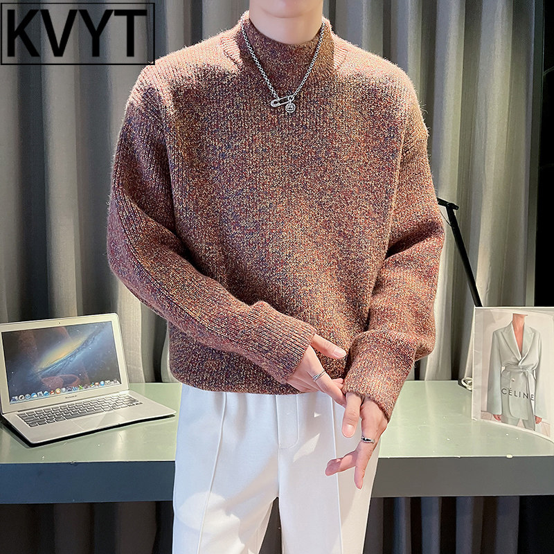 毛衣男士冬季保暖内搭2026新款高级感加厚男装痞帅宽松针织打底衫