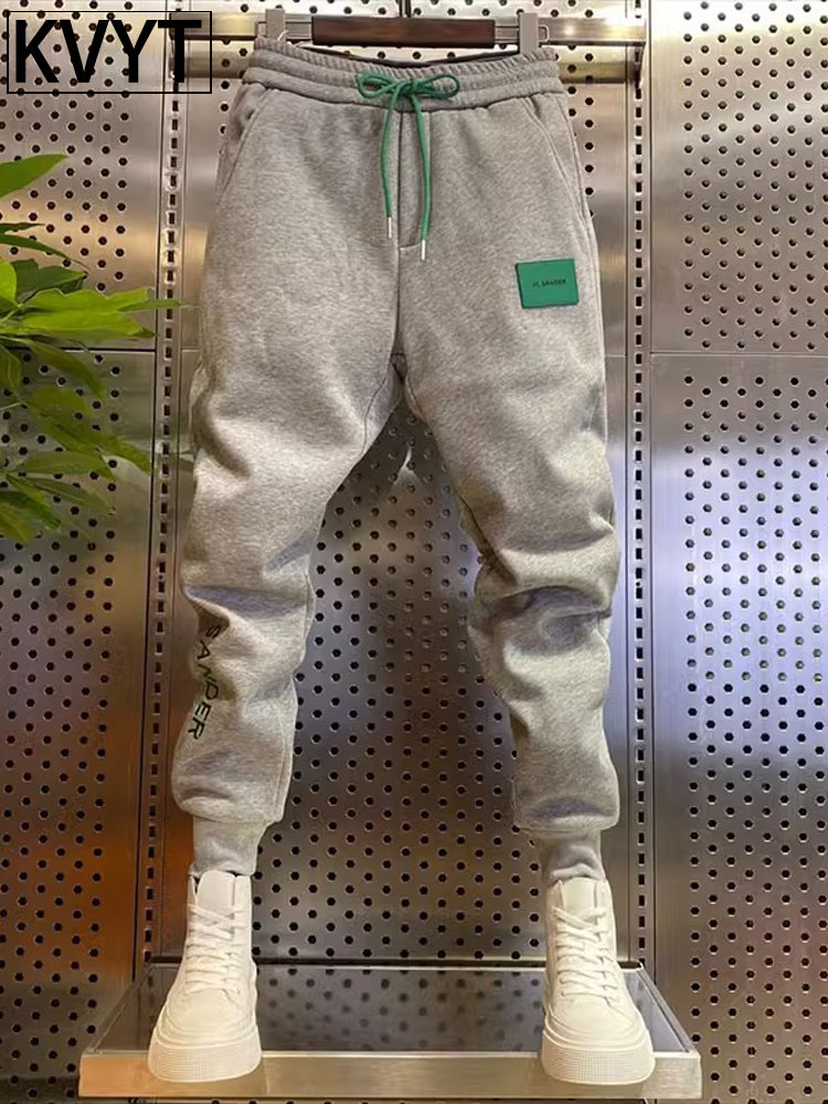 潮牌卫裤男款2025新款爆款休闲运动裤男士痞帅束脚哈伦裤秋冬加绒,男装,休闲裤,淘宝优惠券,粉丝福利购,淘宝优惠卷