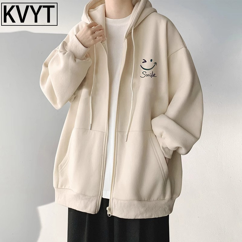 潮牌男士连帽卫衣2025秋冬新款潮流开衫拉链上衣男款休闲夹克外套