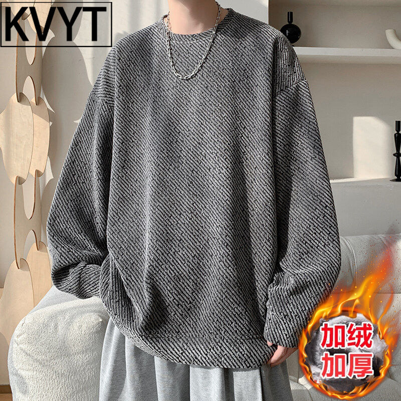 潮牌男士满天星圆领卫衣2026年冬季新款美式加厚保暖痞帅男装外套