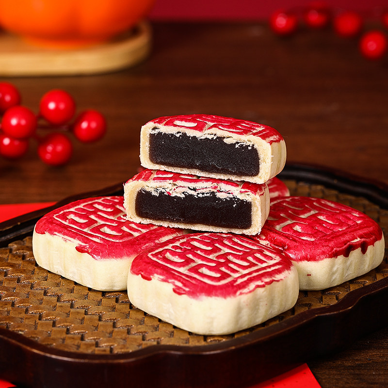 喜饼订婚结婚糕点宝宝周岁生日宴摆盘摆台传统老式喜字点心伴手礼