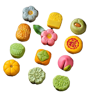 中秋节月饼散装渐变奶黄流心中式糕点订婚和果子传统手工零食点心
