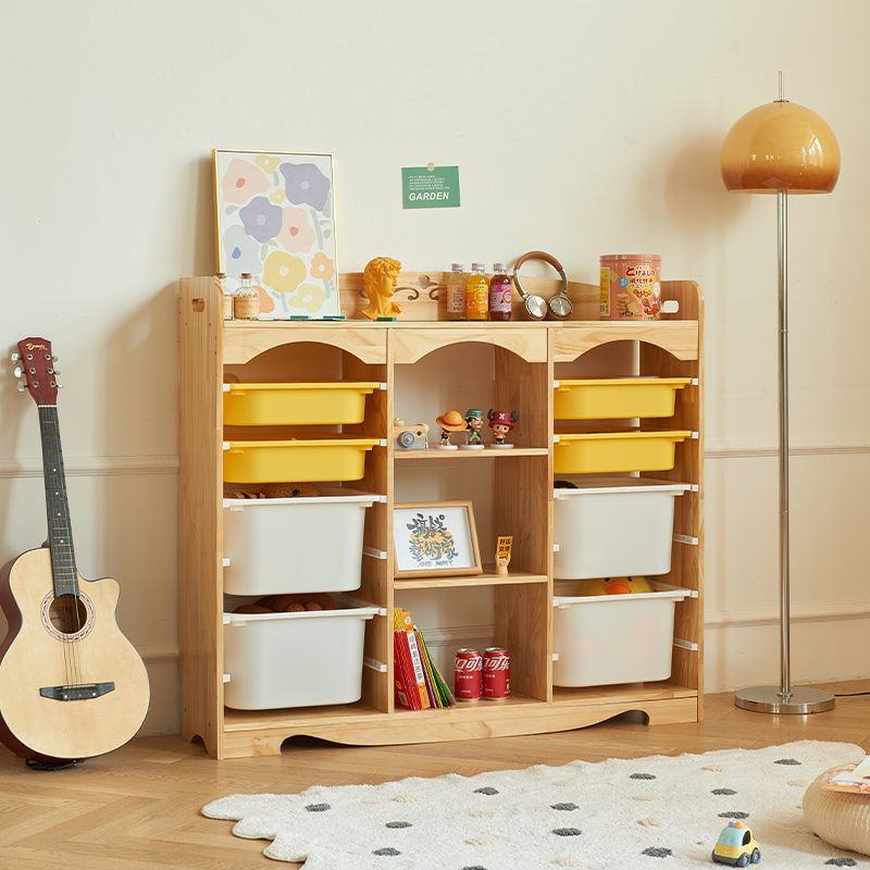 玩具收纳柜实木置物架