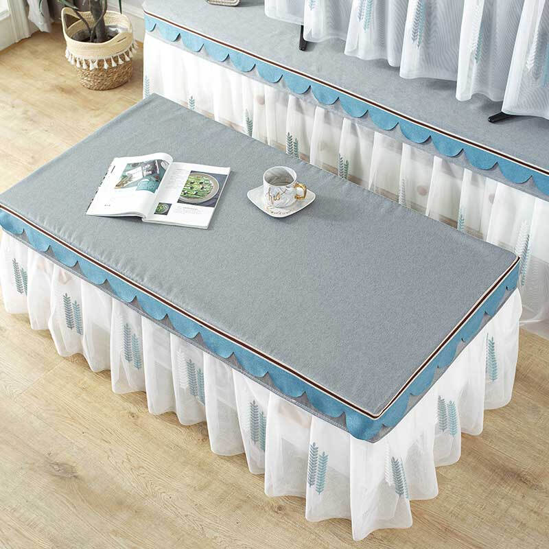 缤谷茶几桌布刺绣布艺长方形客厅茶几套罩全包纱款盖巾电视柜组合