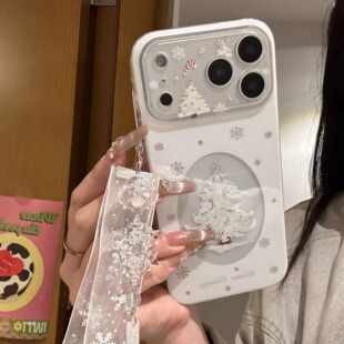 圣诞树苹果超火精孔17promax可爱手机壳新款外壳全包iPhone16透明巨好看保护套高级感小众高颜值防摔网红壳