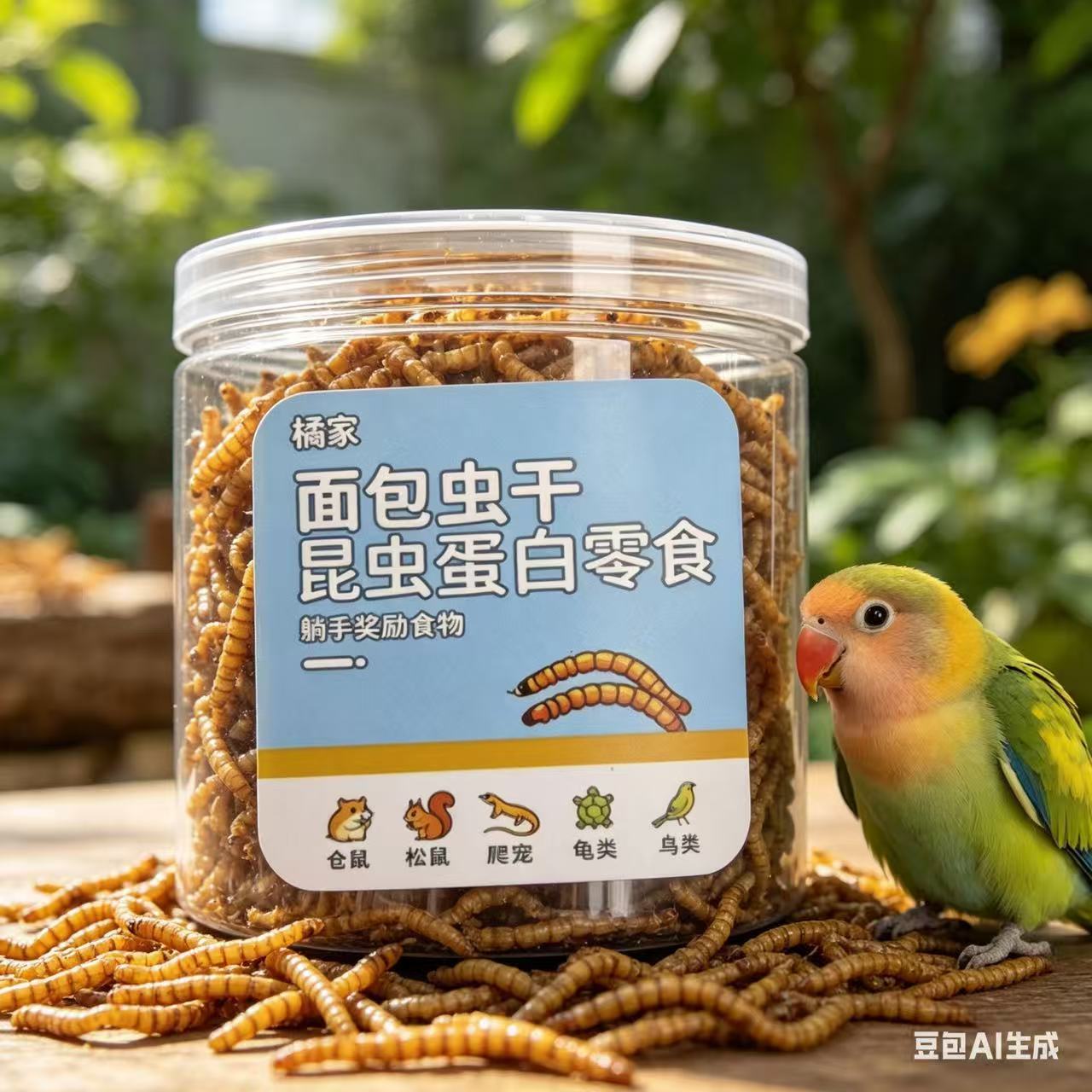 面包虫干蛋白罐装小宠粮