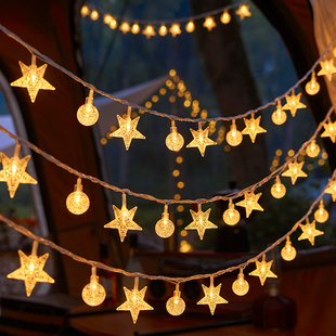 LED小彩灯闪灯串灯满天星户外露营氛围灯生日布置摆摊装饰星星灯