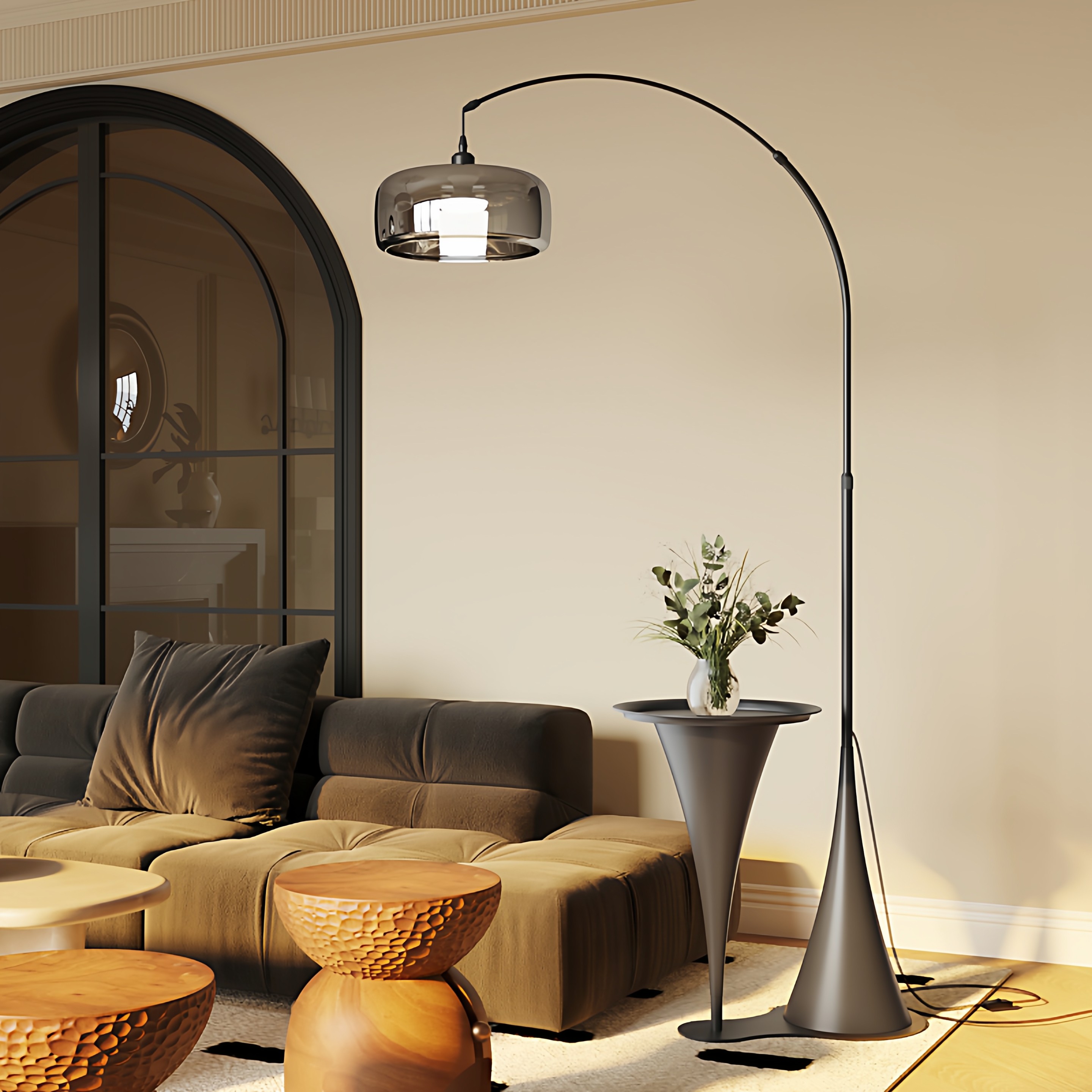 意式极简钓鱼落地灯客厅沙发旁边几轻奢设计师置物架卧室台灯一体,家装灯饰光源,置物功能落地灯,淘宝优惠券,粉丝福利购,淘宝优惠卷