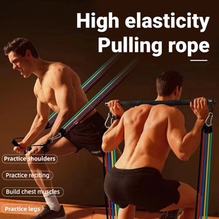 Resistance band strength training for the back 高弹拉力绳