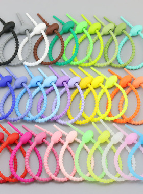 2025硅胶弹力A3163数据线捆扎带手机充电线束绑线器新款弹力线圈