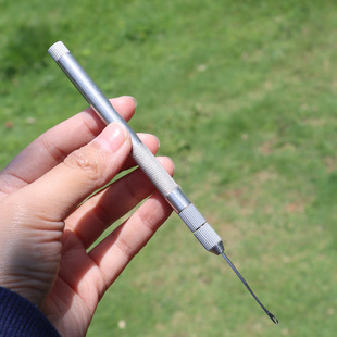 可拆分不锈钢丝串珠器 假发钩针金属柄接发串珠器 真人发接发