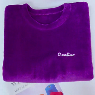 珊瑚绒加厚长袖睡衣两件套