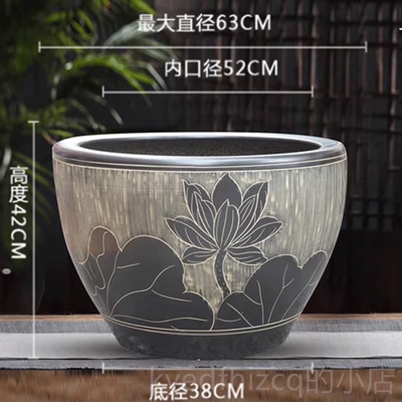 新款号景德镇陶瓷鱼缸盆特大客厅养鱼户外鱼缸睡荷花缸庭院莲老式