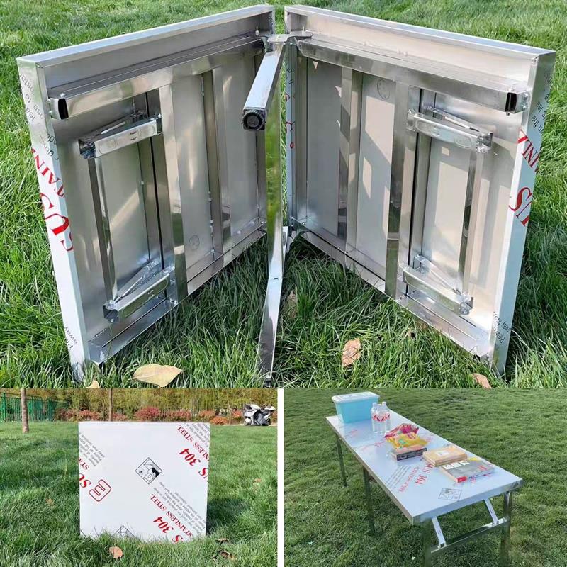 折叠桌子摆摊商用可承重特厚不锈钢露营折叠桌长条桌子商用长方形