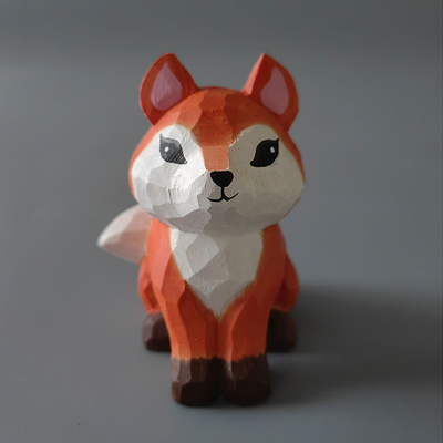 木质摆件卡通风格客厅纯手工木雕