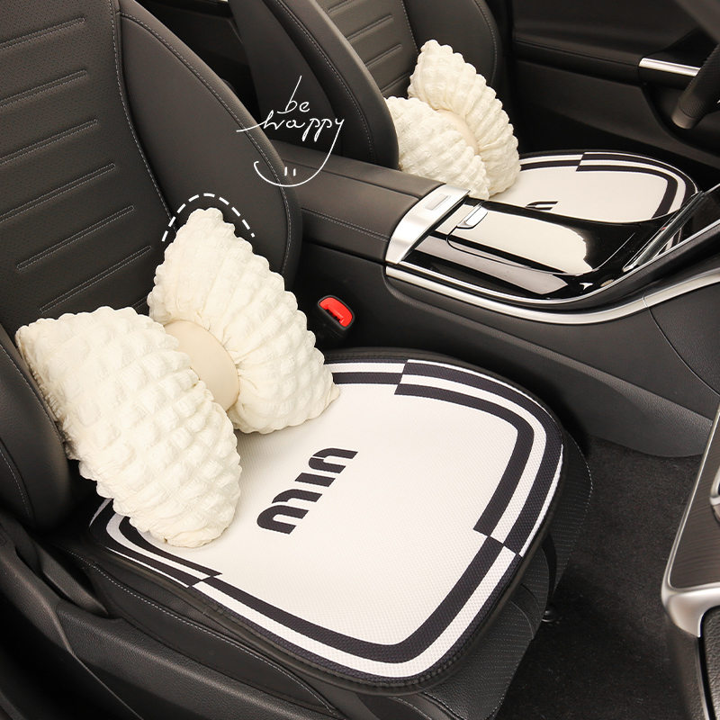 汽车坐垫四季通用网面透气高级感2025新款网红女神单片主驾驶座垫