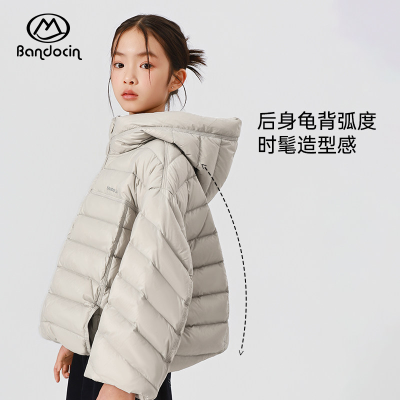 半度闲女童排骨鹅绒服秋冬装洋气加厚2025新款儿童冬季羽绒外套潮