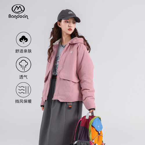 半度闲秋冬女大童原创设计轻棉衣