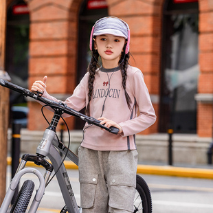 儿童冬装 洋气中大童25新款 保暖T恤潮 秋冬款 半度闲女童加厚打底衫