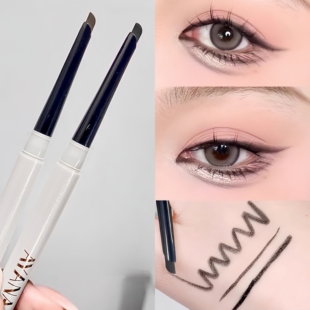 新手推荐扁头砍刀眼线胶笔鸭嘴笔头顺滑易上色耐汗不易晕染不易断