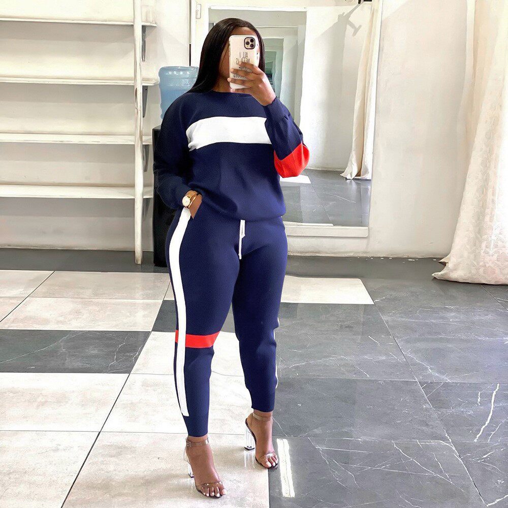 두 조각 세트 여성 TRACKSUIT 벨벳 바지 세트 여성 정장
