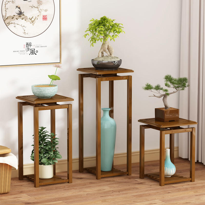 客厅中式花架子置物架花盆架落地式吊兰架仿古花几花台室内花架