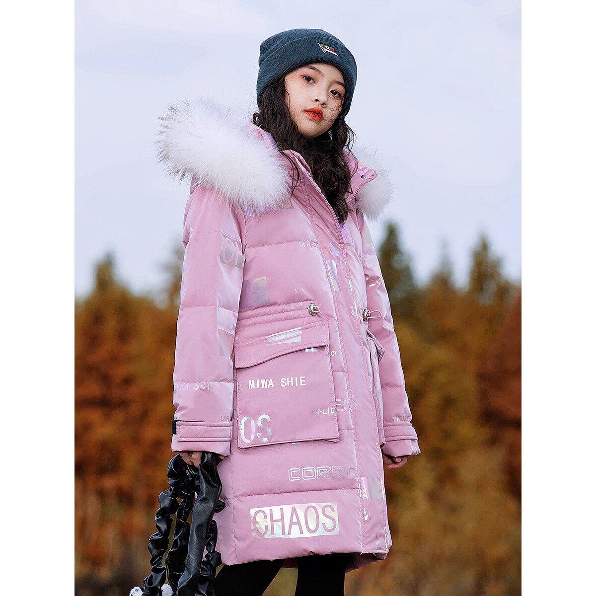 波司登免洗女童羽绒服2025新款中长款加厚韩版女孩中大童洋气反季