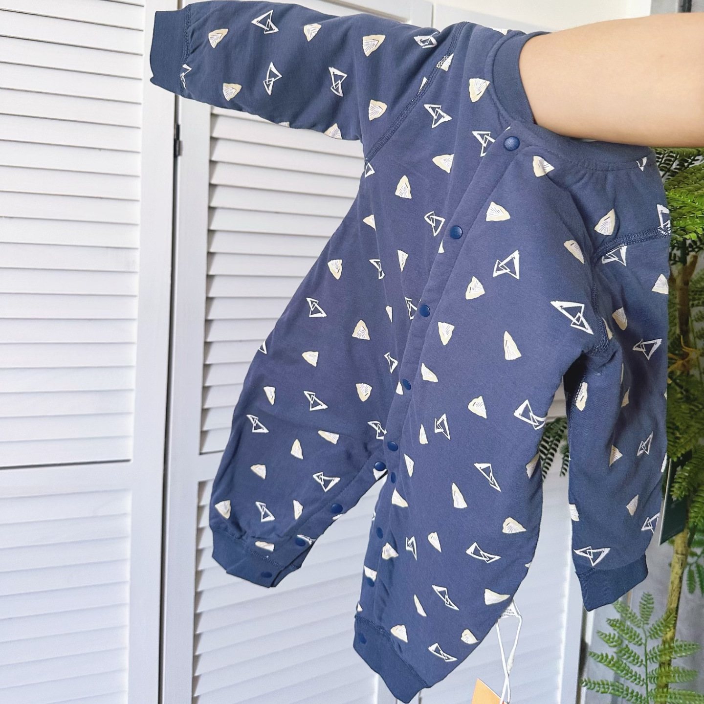 婴儿夹棉连体衣40g薄棉保暖哈衣