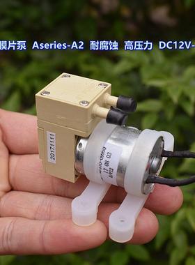 Aseries-A2微型耐腐蚀高压力隔膜泵 DC12V-24V自吸式工程塑料水泵