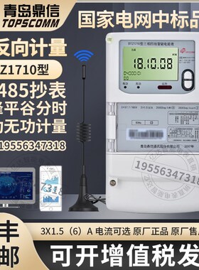 青岛鼎信DTZ1710/DSZ1710三相峰谷平鼎信载波高压峰谷平 0.2S电表