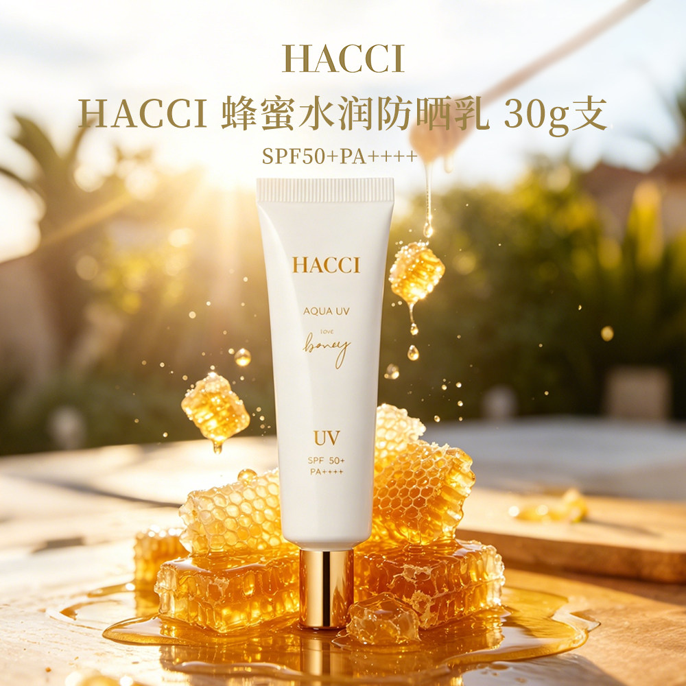 HACCI 蜂蜜水润防晒乳面保湿面部身体防晒隔离乳液 30g/支