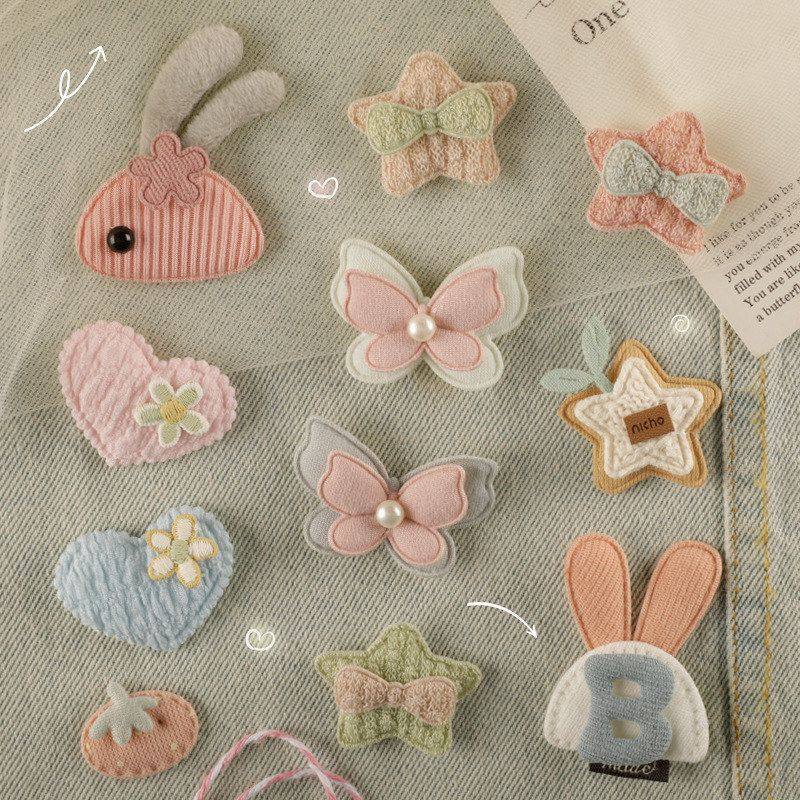 饰品蝴蝶结辅料服装标布标刺绣布贴发夹爱心绣花毛绒发饰电脑立体,居家布艺,布贴,淘宝优惠券,粉丝福利购,淘宝优惠卷