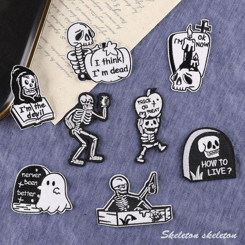 标布标布贴个性鬼头DIY绣花电脑骷髅徽章服装辅料补丁贴胸贴刺绣,居家布艺,布贴,淘宝优惠券,粉丝福利购,淘宝优惠卷