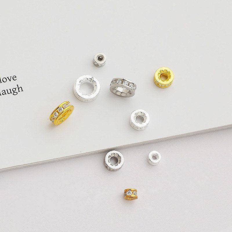 珠散珠纯银DIY串珠镶钻水晶手链手工车轮隔片配件隔珠S925精工,饰品/流行首饰/时尚饰品新,其他DIY饰品配件,淘宝优惠券,粉丝福利购,淘宝优惠卷