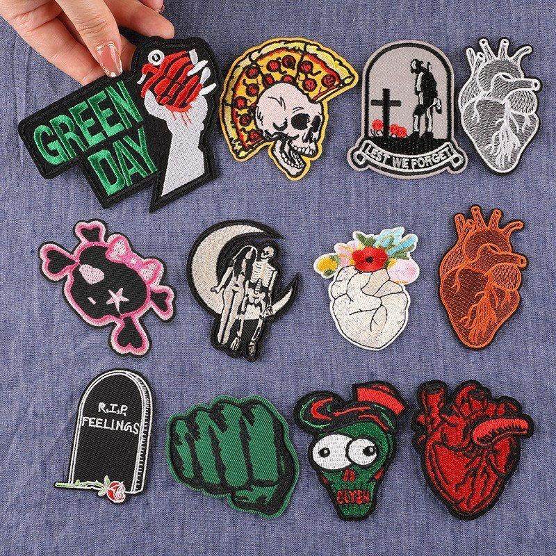布贴布服装跨境补丁贴背胶配饰鞋帽骷髅头标绣花辅料电脑箱包徽章,居家布艺,布贴,淘宝优惠券,粉丝福利购,淘宝优惠卷