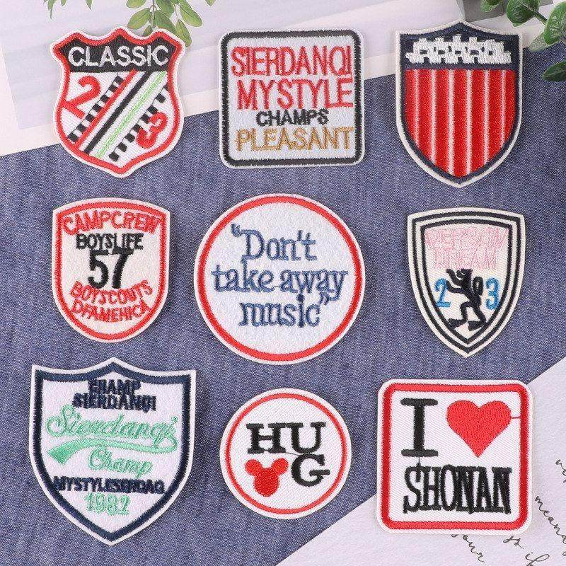 圆形补丁字母装饰布贴仔标方形章标绣花服装辅料电脑肩章徽章刺绣,居家布艺,布贴,淘宝优惠券,粉丝福利购,淘宝优惠卷