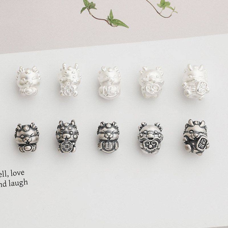 珠饰品3D龙宝宝生肖S散手链硬银配件足银DIY999龙年项链串珠隔珠,饰品/流行首饰/时尚饰品新,其他DIY饰品配件,淘宝优惠券,粉丝福利购,淘宝优惠卷