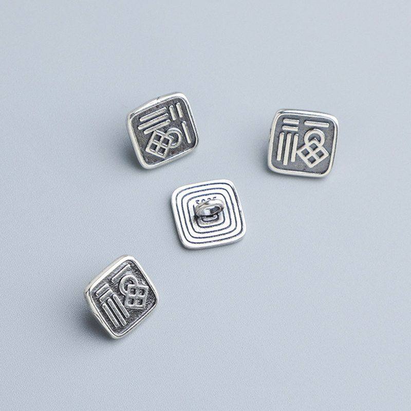 串珠方扣福字手链泰银复古纯银纽扣S925DIY饰品材料编绳配件,饰品/流行首饰/时尚饰品新,其他DIY饰品配件,淘宝优惠券,粉丝福利购,淘宝优惠卷