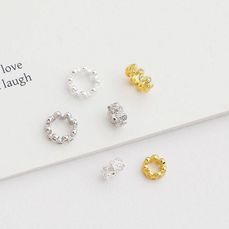 镶钻水晶项链隔珠隔片配件垫片串珠手链精工纯银S925散珠珍珠DIY,饰品/流行首饰/时尚饰品新,其他DIY饰品配件,淘宝优惠券,粉丝福利购,淘宝优惠卷