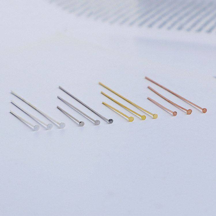 项链平底手工针字针T针纯银DIY针平头配件固定S925材料手链耳吊,饰品/流行首饰/时尚饰品新,针,淘宝优惠券,粉丝福利购,淘宝优惠卷