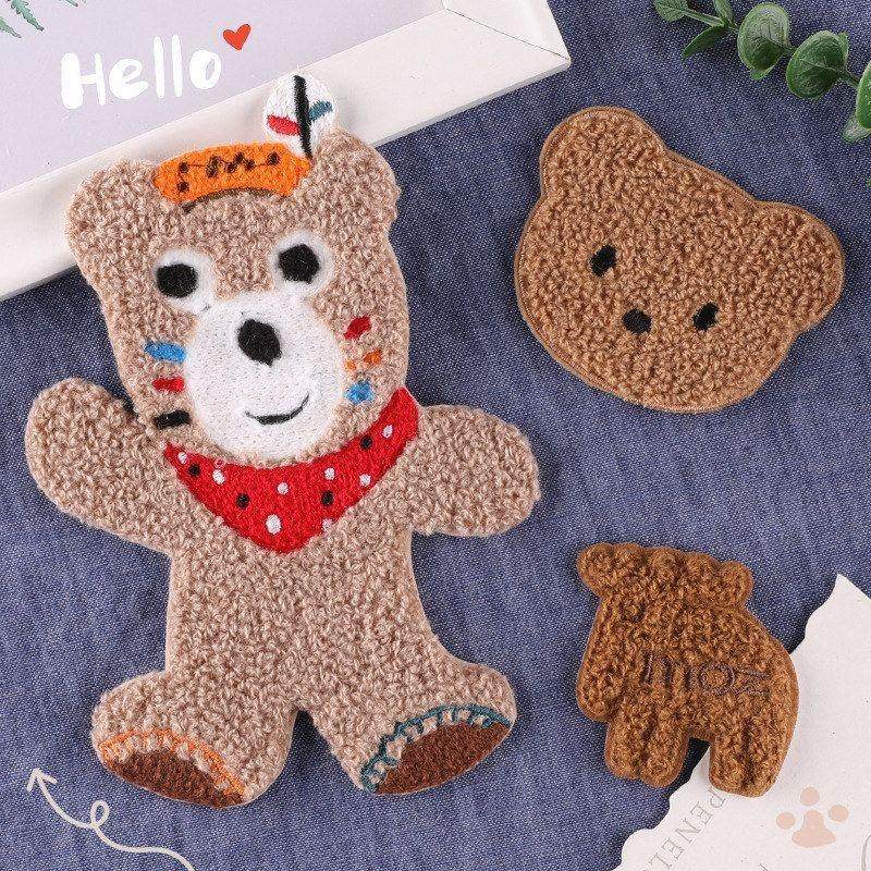 动物手缝毛巾章仔绣熊DIY徽章补丁贴电脑绣花刺绣服装辅料标布贴,居家布艺,布贴,淘宝优惠券,粉丝福利购,淘宝优惠卷