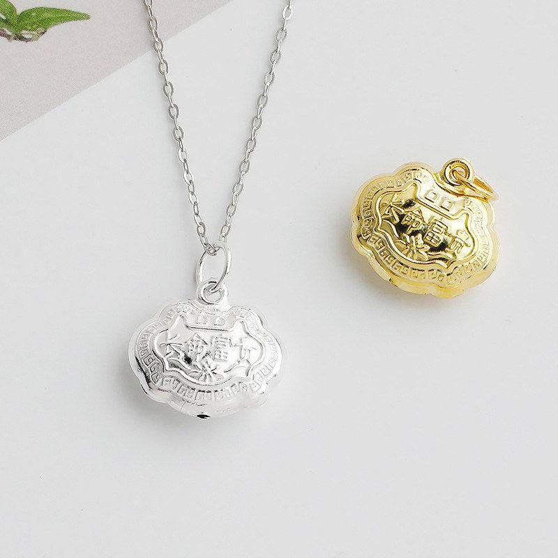 锁99串珠S长命富贵挂件材料铃铛足银手工手链吊坠DIY项链0配件,饰品/流行首饰/时尚饰品新,其他DIY饰品配件,淘宝优惠券,粉丝福利购,淘宝优惠卷